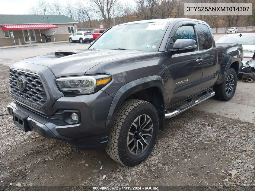 2021 Toyota Tacoma Trd Sport VIN: 3TYSZ5ANXMT014307 Lot: 40893672