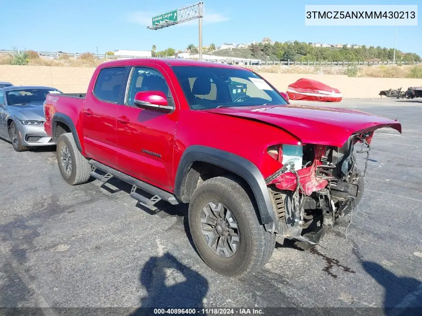 2021 Toyota Tacoma Trd Off-Road VIN: 3TMCZ5ANXMM430213 Lot: 40896400