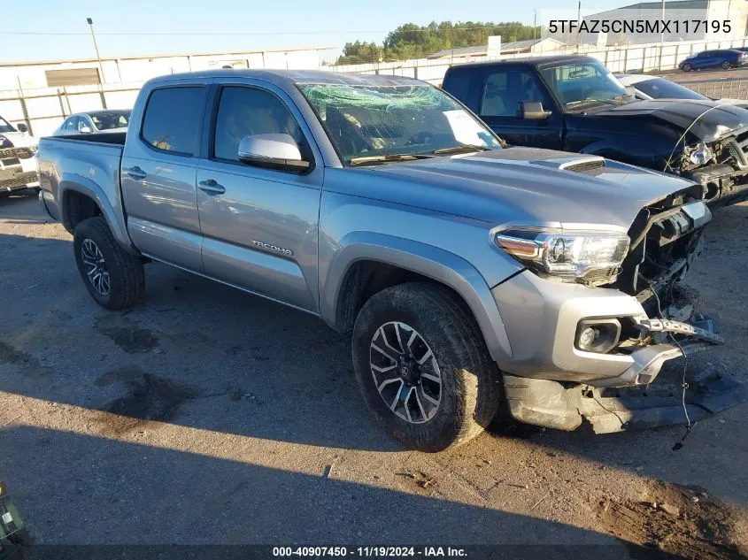 2021 Toyota Tacoma Trd Sport VIN: 5TFAZ5CN5MX117195 Lot: 40907450