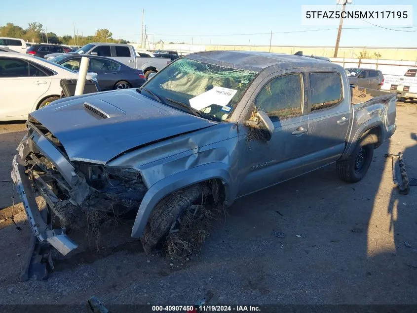 2021 Toyota Tacoma Trd Sport VIN: 5TFAZ5CN5MX117195 Lot: 40907450