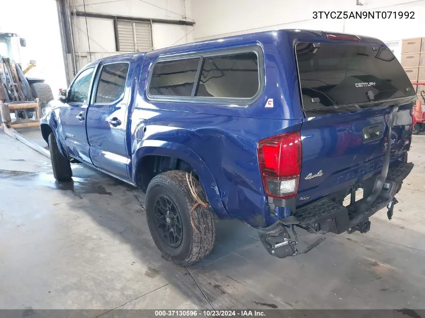 2022 Toyota Tacoma Sr5 V6 VIN: 3TYCZ5AN9NT071992 Lot: 37130596