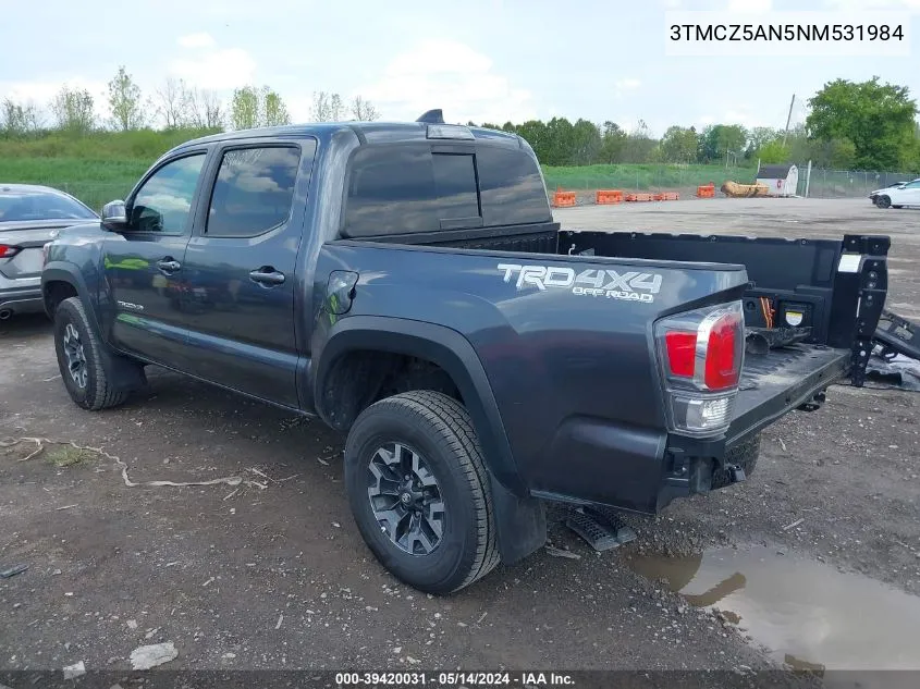 3TMCZ5AN5NM531984 2022 Toyota Tacoma Trd Off Road