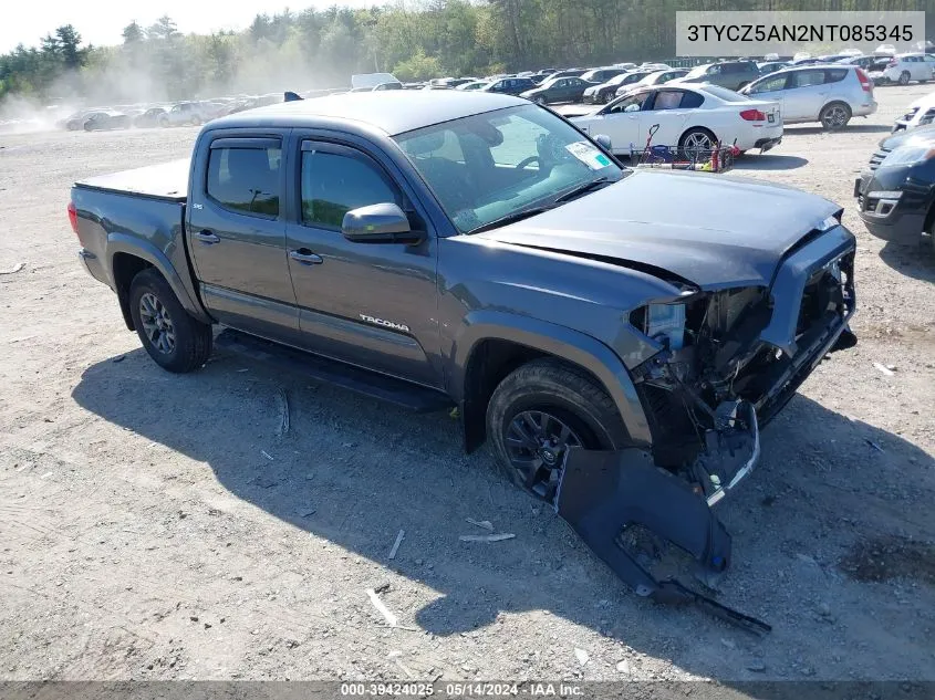 2022 Toyota Tacoma Sr5 V6 VIN: 3TYCZ5AN2NT085345 Lot: 39424025