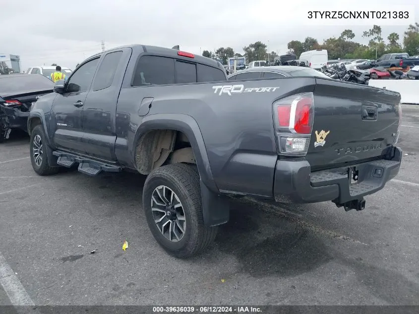 2022 Toyota Tacoma Trd Sport VIN: 3TYRZ5CNXNT021383 Lot: 39636039