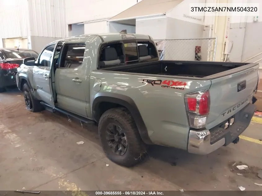 2022 Toyota Tacoma Trd Off Road VIN: 3TMCZ5AN7NM504320 Lot: 39685555