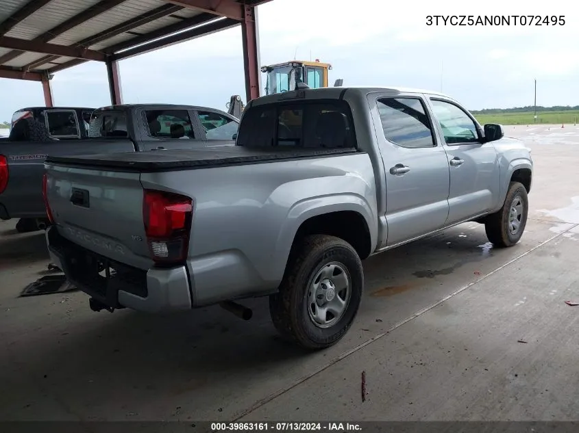 3TYCZ5AN0NT072495 2022 Toyota Tacoma Sr V6