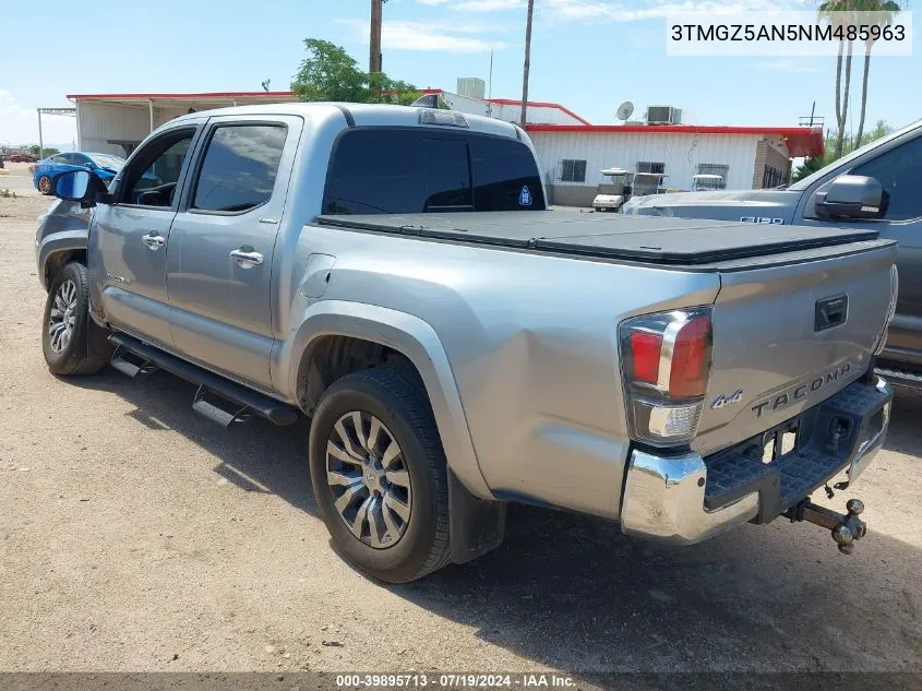 2022 Toyota Tacoma Limited VIN: 3TMGZ5AN5NM485963 Lot: 39895713