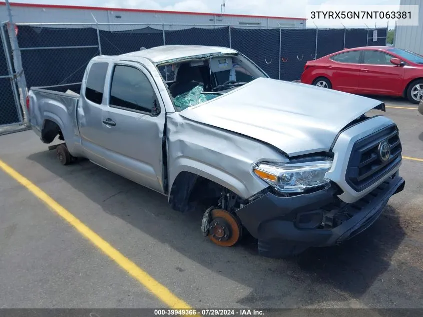 3TYRX5GN7NT063381 2022 Toyota Tacoma Sr/Sr5