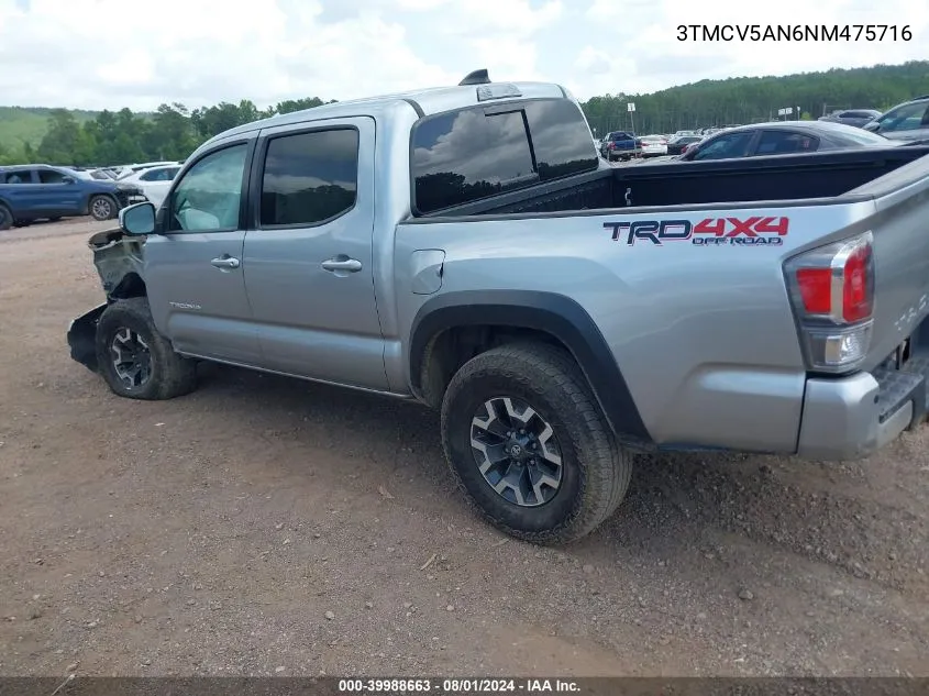 3TMCV5AN6NM475716 2022 Toyota Tacoma