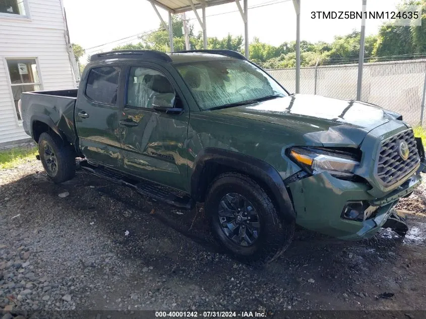 2022 Toyota Tacoma Trd Off Road VIN: 3TMDZ5BN1NM124635 Lot: 40001242