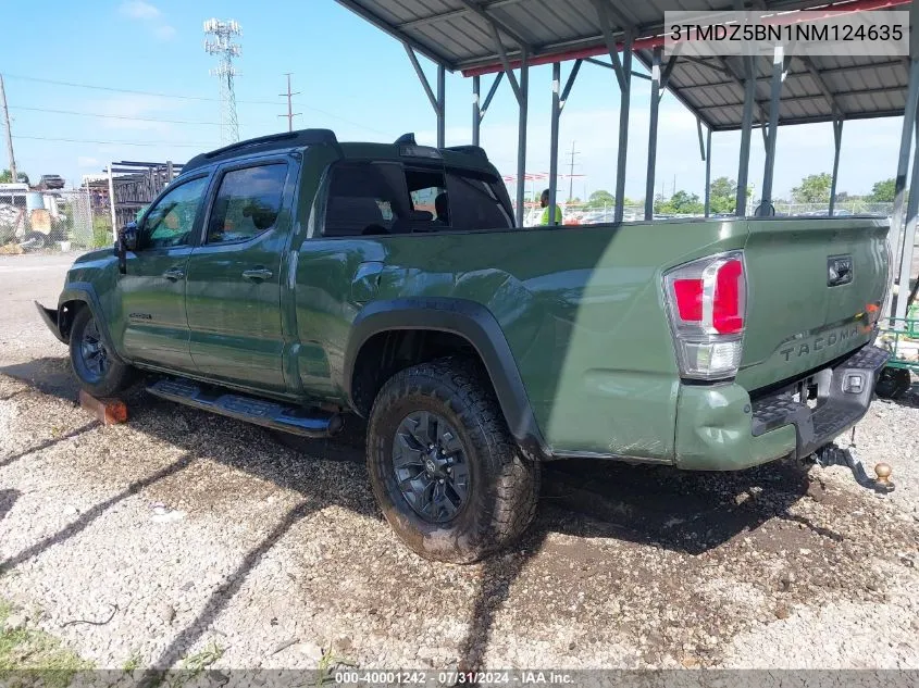 2022 Toyota Tacoma Trd Off Road VIN: 3TMDZ5BN1NM124635 Lot: 40001242