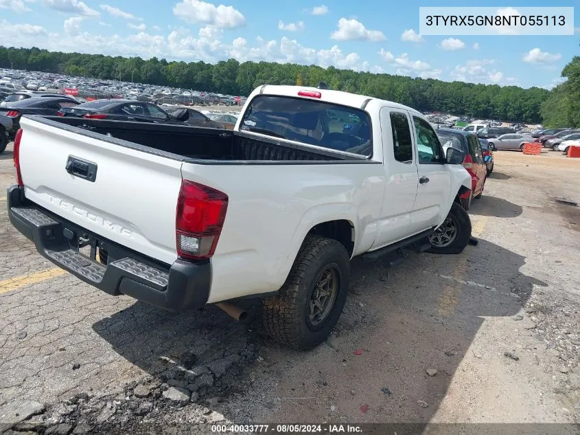 3TYRX5GN8NT055113 2022 Toyota Tacoma Sr