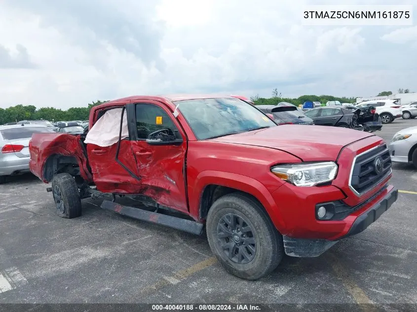 2022 Toyota Tacoma Sr5 V6 VIN: 3TMAZ5CN6NM161875 Lot: 40040188