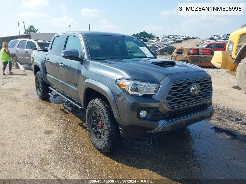 2022 Toyota Tacoma Trd Sport VIN: 3TMCZ5AN1NM506998 Lot: 40045838