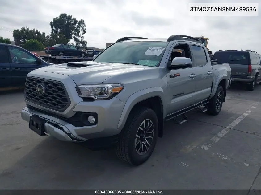 2022 Toyota Tacoma Trd Sport VIN: 3TMCZ5AN8NM489536 Lot: 40066585