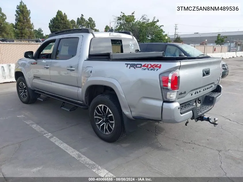 2022 Toyota Tacoma Trd Sport VIN: 3TMCZ5AN8NM489536 Lot: 40066585