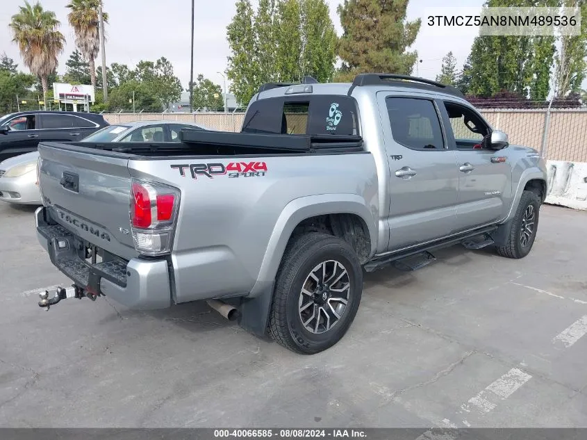 2022 Toyota Tacoma Trd Sport VIN: 3TMCZ5AN8NM489536 Lot: 40066585