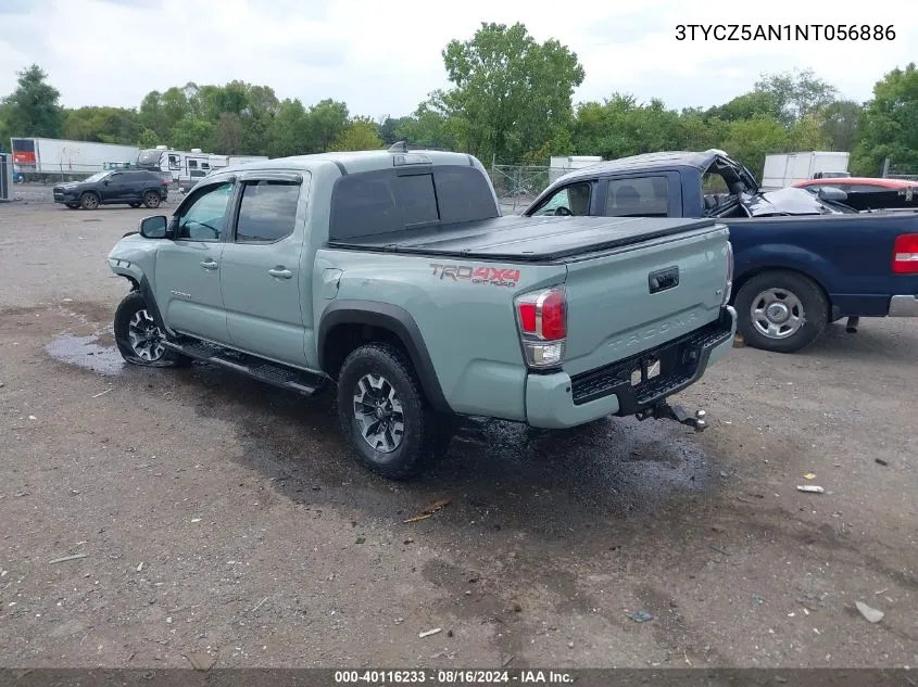 2022 Toyota Tacoma Trd Off Road VIN: 3TYCZ5AN1NT056886 Lot: 40116233