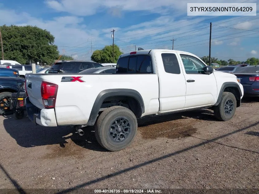 3TYRX5GN0NT064209 2022 Toyota Tacoma Sr