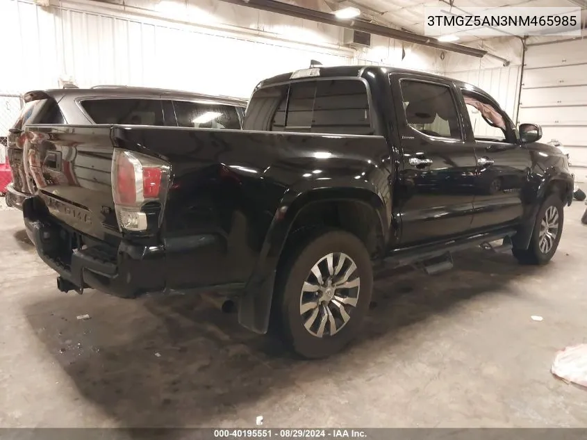 3TMGZ5AN3NM465985 2022 Toyota Tacoma Limited