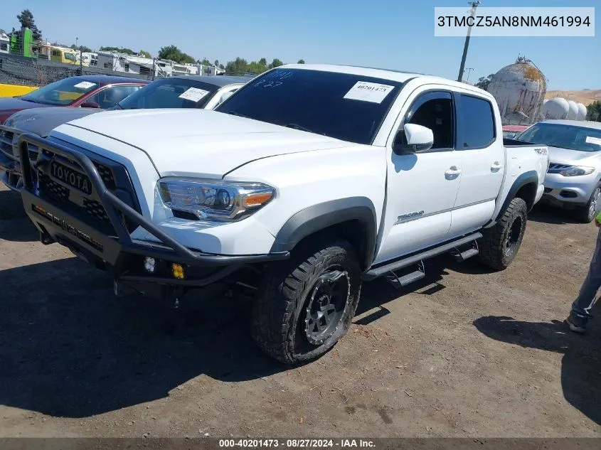 2022 Toyota Tacoma Trd Off Road VIN: 3TMCZ5AN8NM461994 Lot: 40201473