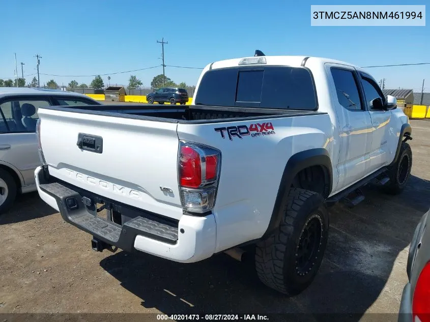 2022 Toyota Tacoma Trd Off Road VIN: 3TMCZ5AN8NM461994 Lot: 40201473