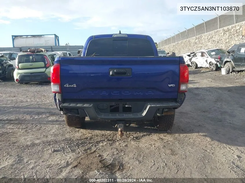 3TYCZ5AN3NT103870 2022 Toyota Tacoma Sr V6/Sr5 V6/Trd Off Road/Trd Pro/Trd Sport