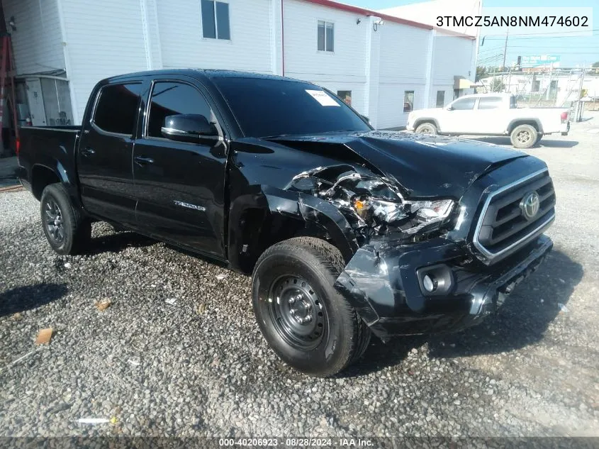 2022 Toyota Tacoma Sr5 V6 VIN: 3TMCZ5AN8NM474602 Lot: 40206923