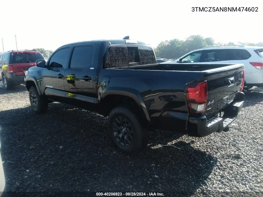 2022 Toyota Tacoma Sr5 V6 VIN: 3TMCZ5AN8NM474602 Lot: 40206923