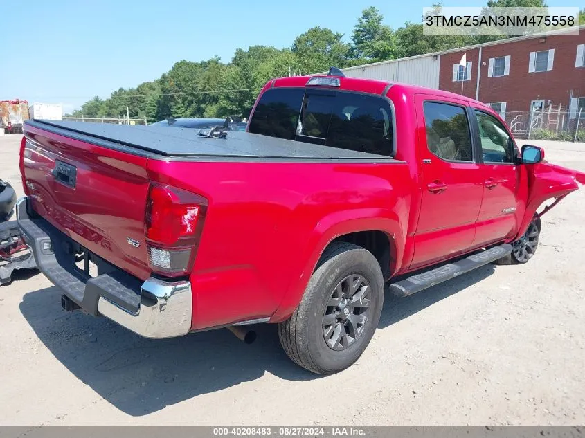 2022 Toyota Tacoma Sr5 V6 VIN: 3TMCZ5AN3NM475558 Lot: 40208483