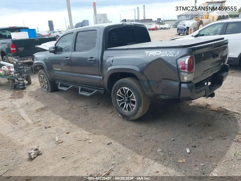 2022 Toyota Tacoma Trd Sport VIN: 3TMCZ5AN5NM459555 Lot: 40220407