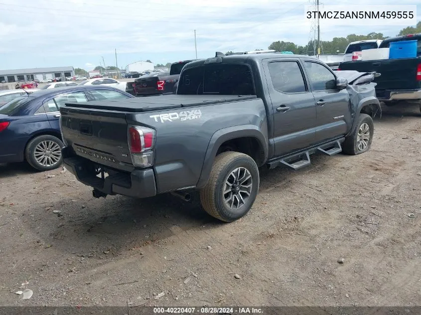 2022 Toyota Tacoma Trd Sport VIN: 3TMCZ5AN5NM459555 Lot: 40220407