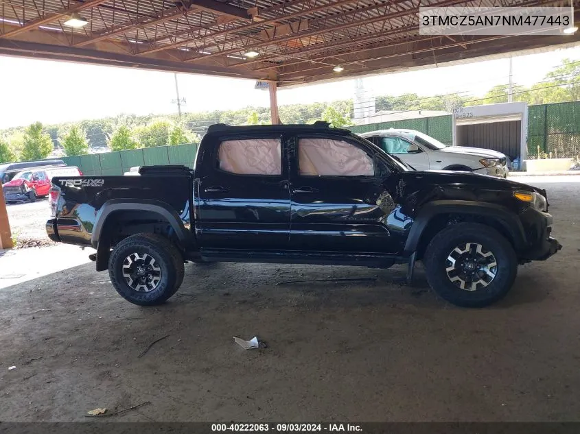 2022 Toyota Tacoma Trd Off Road VIN: 3TMCZ5AN7NM477443 Lot: 40222063