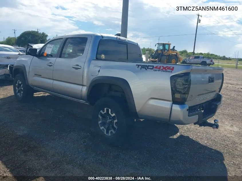 2022 Toyota Tacoma 4Wd Trd Off Road VIN: 3TMCZ5AN5NM461600 Lot: 40223838