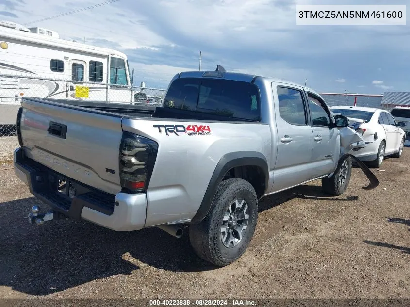 2022 Toyota Tacoma 4Wd Trd Off Road VIN: 3TMCZ5AN5NM461600 Lot: 40223838