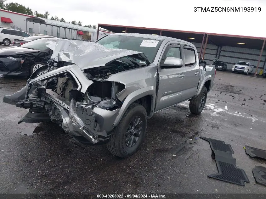 2022 Toyota Tacoma Double Cab/Sr5/Trd Sport/ VIN: 3TMAZ5CN6NM193919 Lot: 40263022