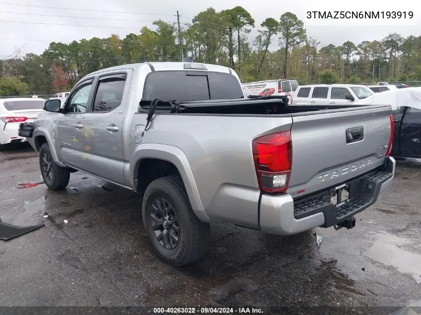 2022 Toyota Tacoma Double Cab/Sr5/Trd Sport/ VIN: 3TMAZ5CN6NM193919 Lot: 40263022