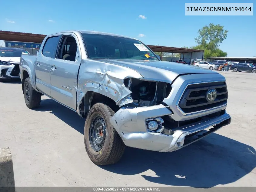 2022 Toyota Tacoma Sr5 V6 VIN: 3TMAZ5CN9NM194644 Lot: 40269827