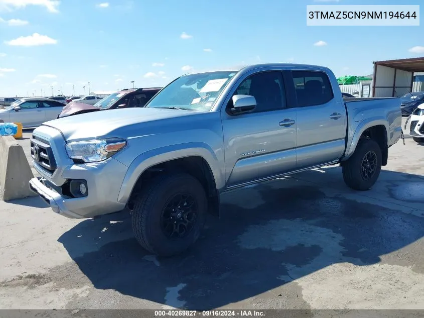 2022 Toyota Tacoma Sr5 V6 VIN: 3TMAZ5CN9NM194644 Lot: 40269827