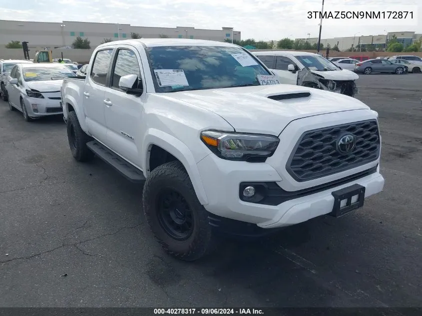 2022 Toyota Tacoma Trd Sport VIN: 3TMAZ5CN9NM172871 Lot: 40278317