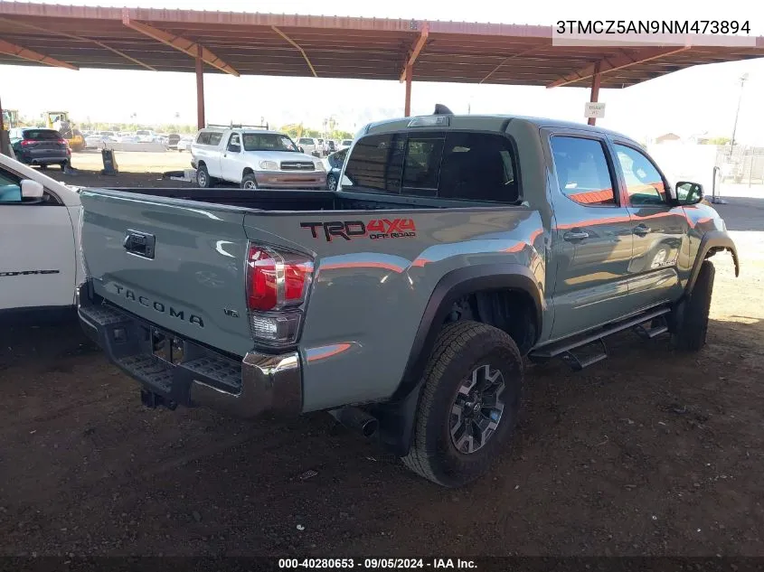 2022 Toyota Tacoma Double Cab/Sr/Sr5/Trd Spo VIN: 3TMCZ5AN9NM473894 Lot: 40280653