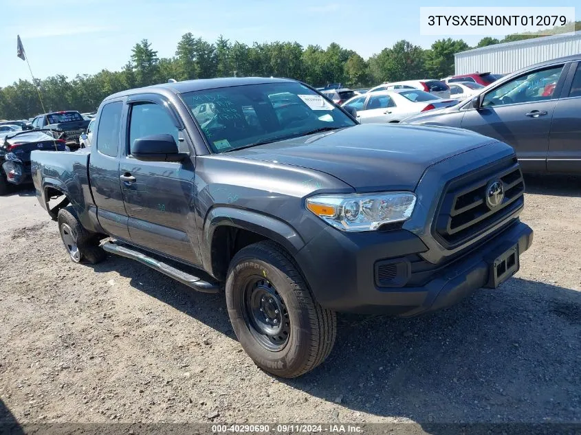 2022 Toyota Tacoma Access Cab/Sr/Sr5 VIN: 3TYSX5EN0NT012079 Lot: 40290690