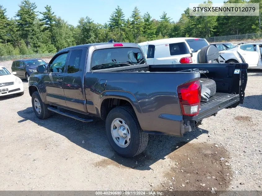 2022 Toyota Tacoma Access Cab/Sr/Sr5 VIN: 3TYSX5EN0NT012079 Lot: 40290690