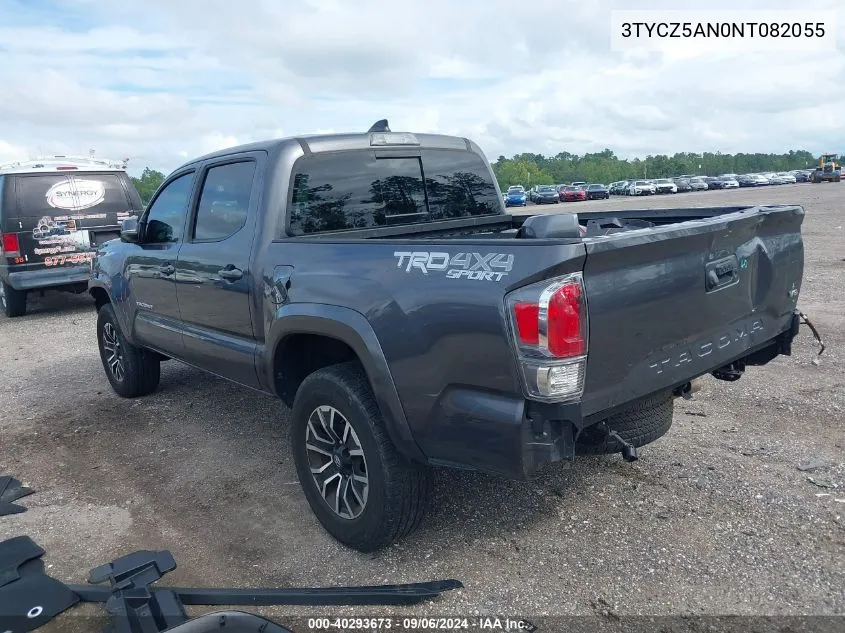 2022 Toyota Tacoma Trd Sport VIN: 3TYCZ5AN0NT082055 Lot: 40293673