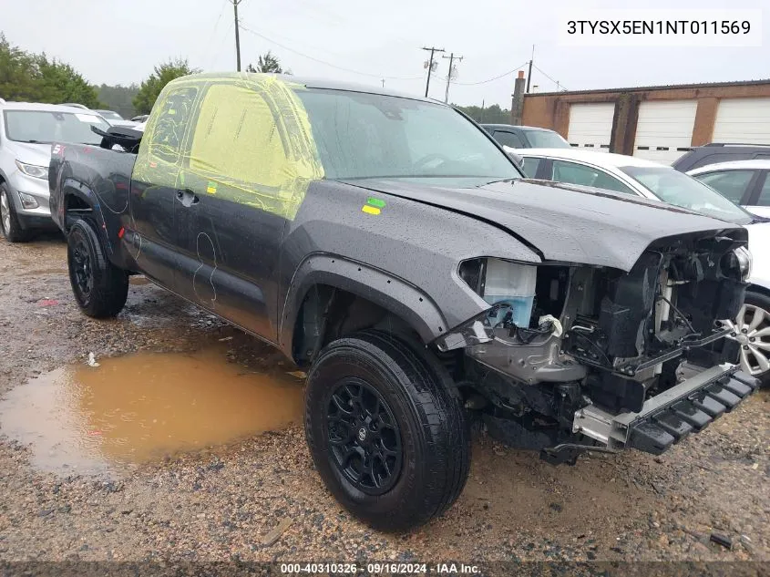 2022 Toyota Tacoma Sr VIN: 3TYSX5EN1NT011569 Lot: 40310326