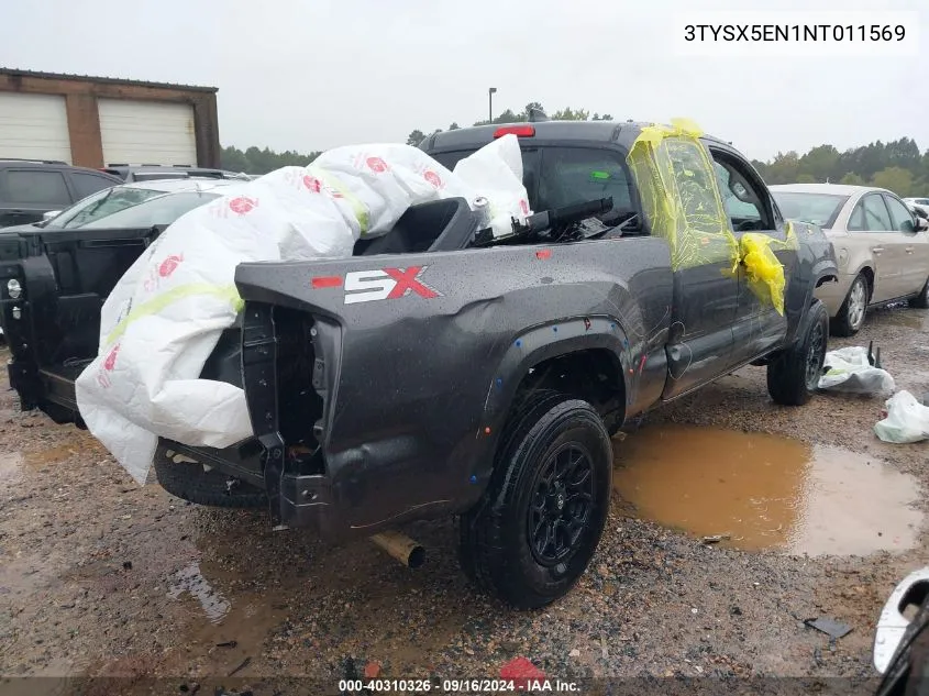 3TYSX5EN1NT011569 2022 Toyota Tacoma Sr