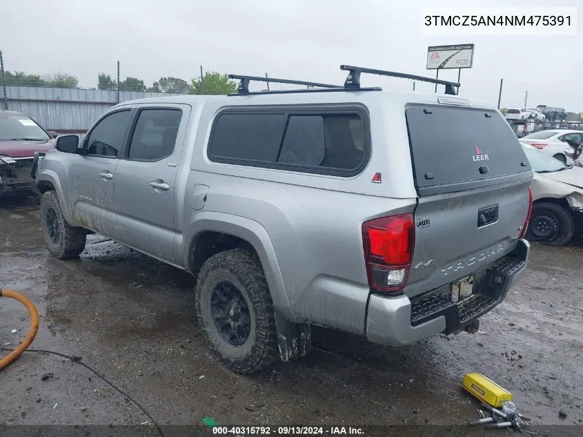 2022 Toyota Tacoma Sr5 V6 VIN: 3TMCZ5AN4NM475391 Lot: 40315792