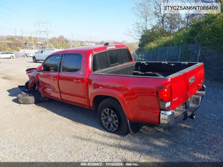 2022 Toyota Tacoma Sr5 V6 VIN: 3TYCZ5AN6NT088409 Lot: 40320472