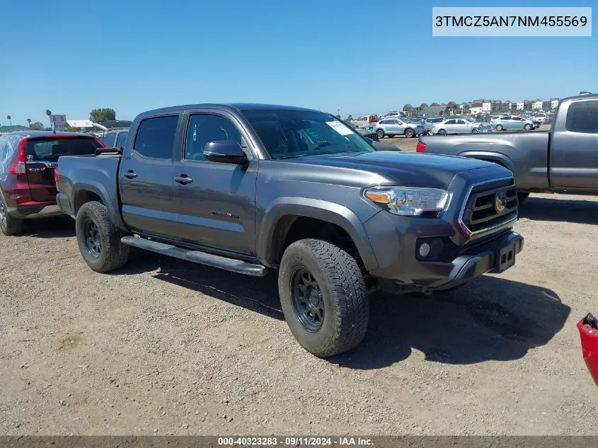 2022 Toyota Tacoma Sr5 V6 VIN: 3TMCZ5AN7NM455569 Lot: 40323283