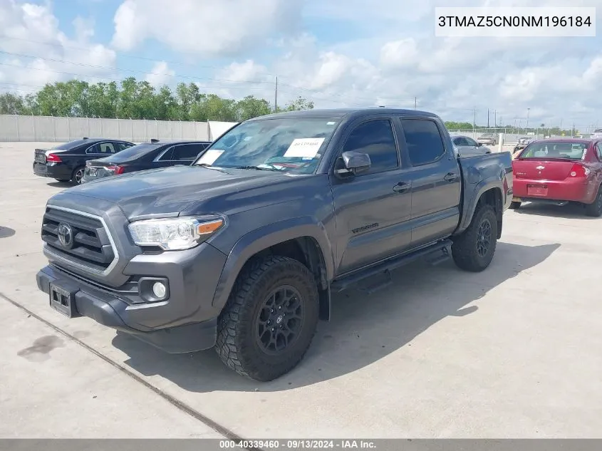 2022 Toyota Tacoma Sr5 V6 VIN: 3TMAZ5CN0NM196184 Lot: 40339460